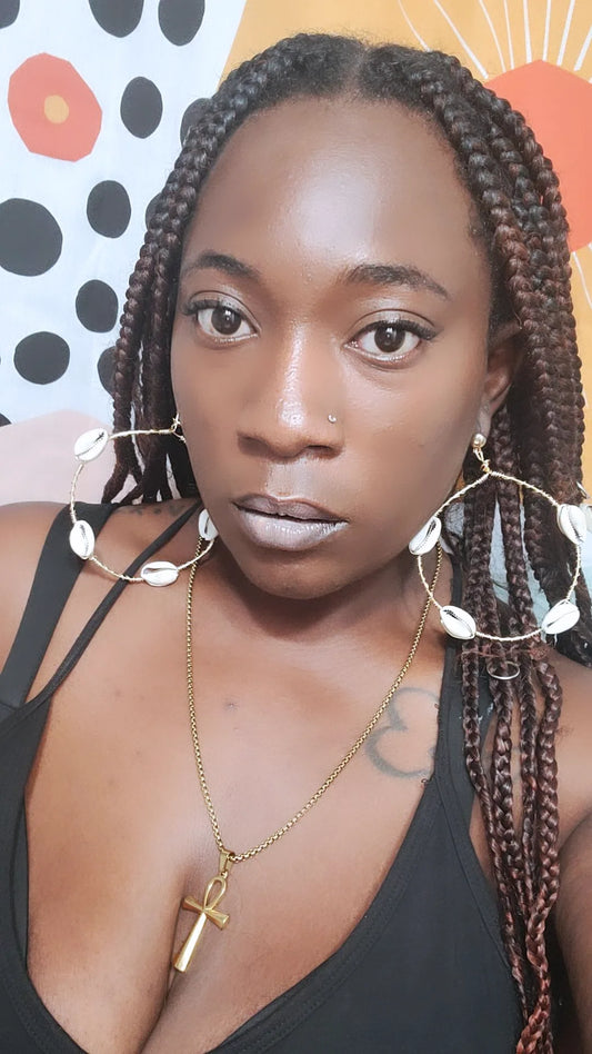 Cowrie Hoops