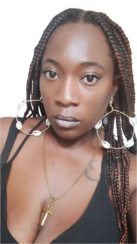 Cowrie Hoops