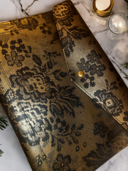 Golden Garden Envelope Clutch
